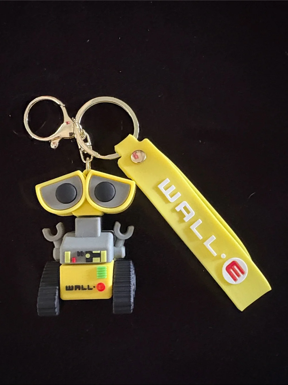 WALL·E Yellow Silicone Keychain Bag Charm with Strap